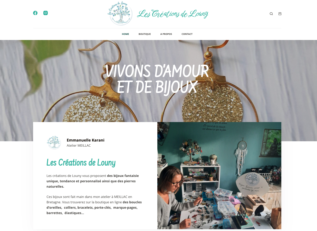 E-commerce Les Créations de Louny 2021